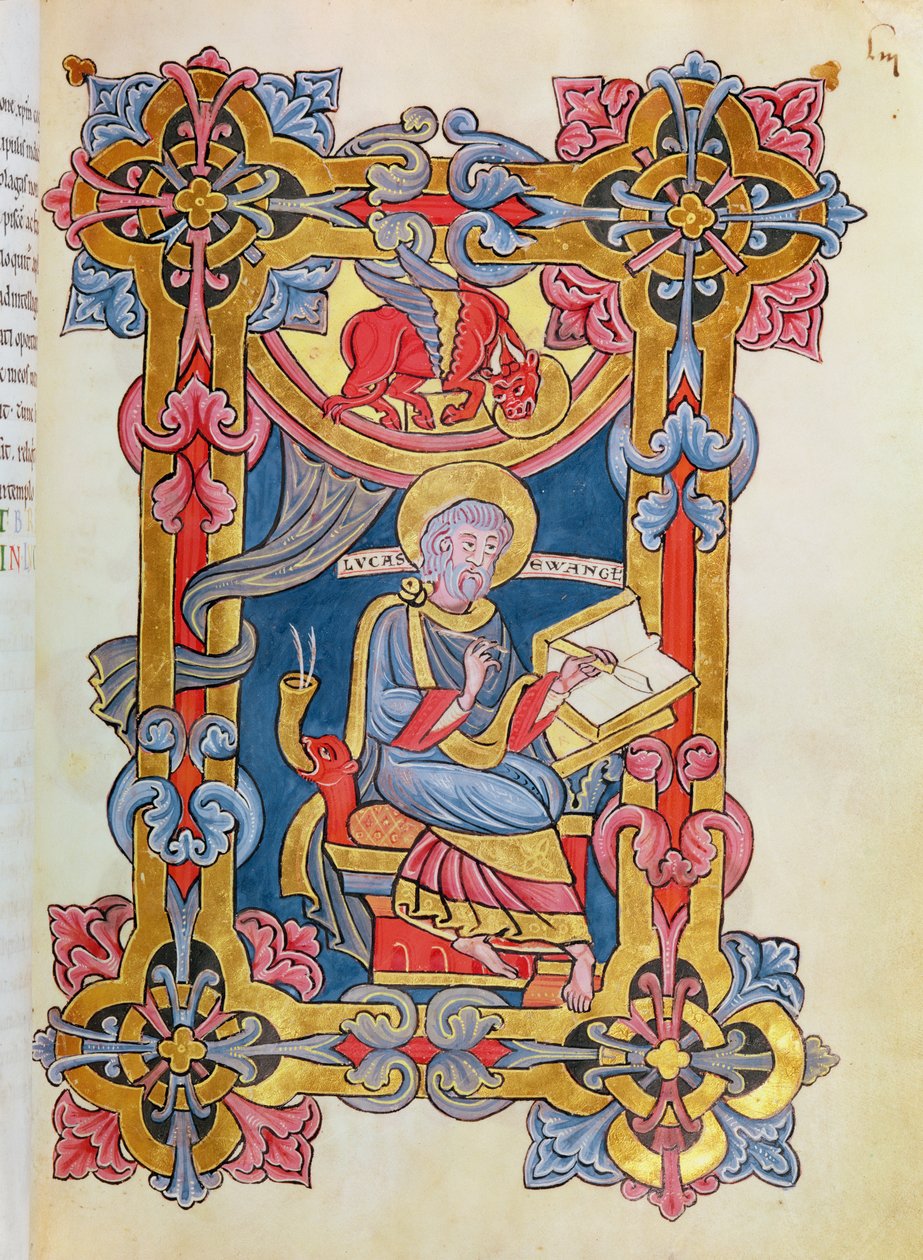 Ms 479 fol.33 St. Luke, Les Gospels de lAbbaye de Cysoing