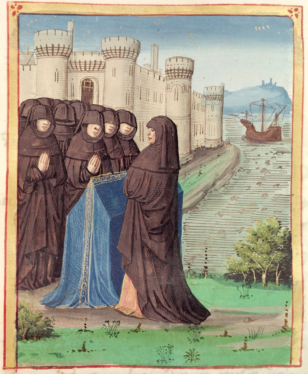 Bayan 493 fol.142 Didos Cenazesi, The Aeneid by Virgil