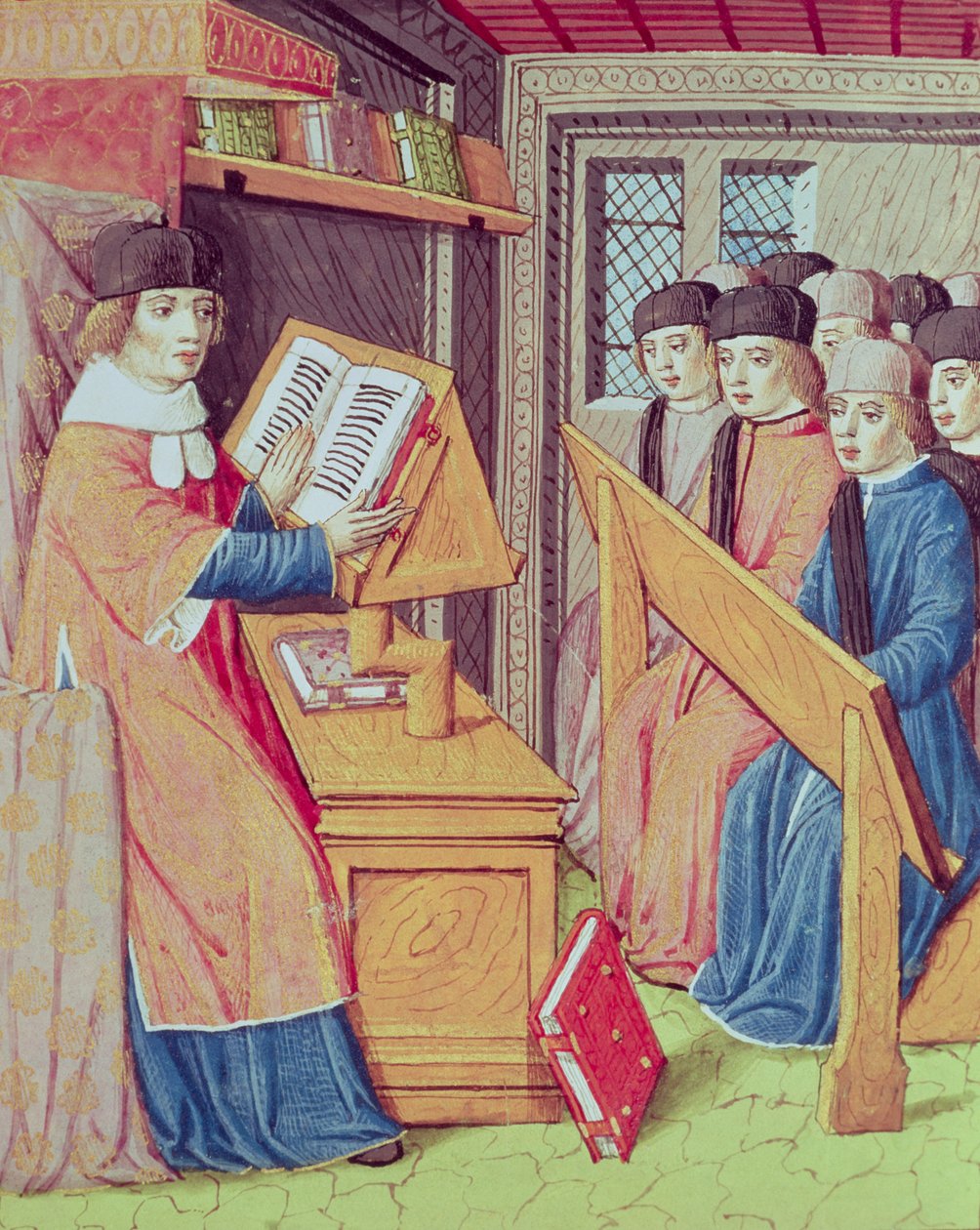 Ms 493 fol.56r Öğretimi Les Georgics by Virgil, Servius