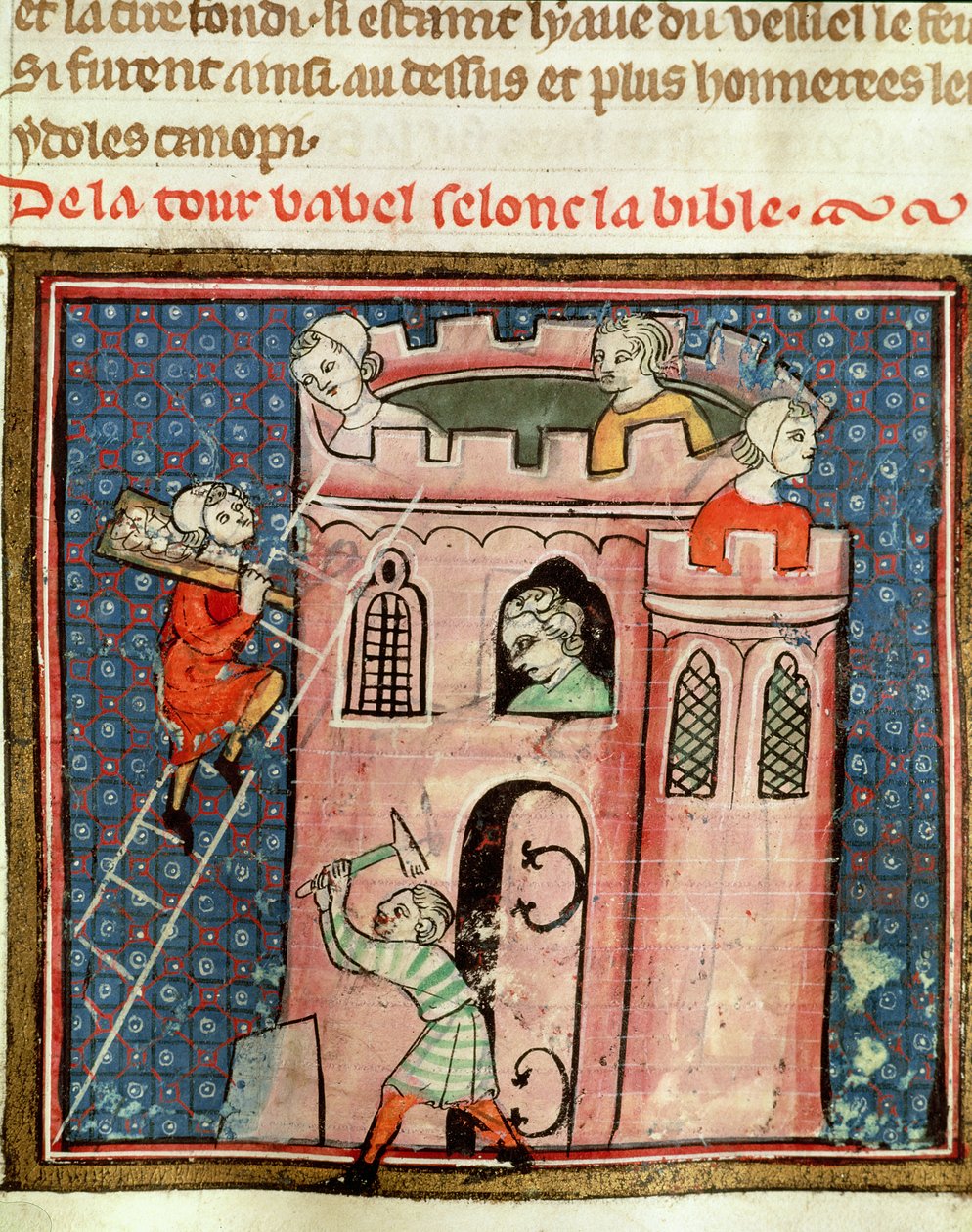 Ms 59 fol.17r Guiart des Moulins tarafından İncil Historiale