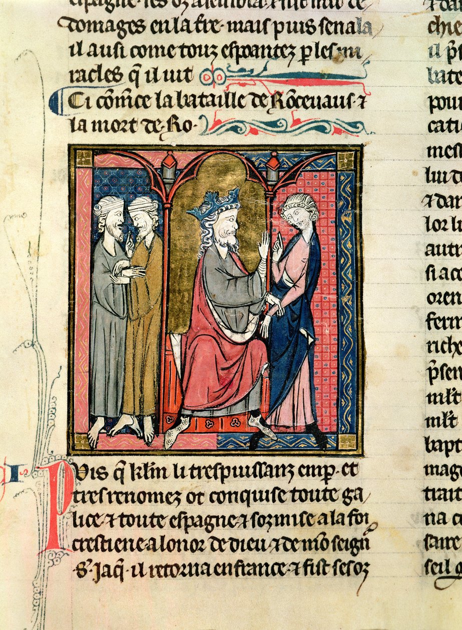 Ms 782 f.152r Charlemagne (742-814), Chroniques de Saint-Denis