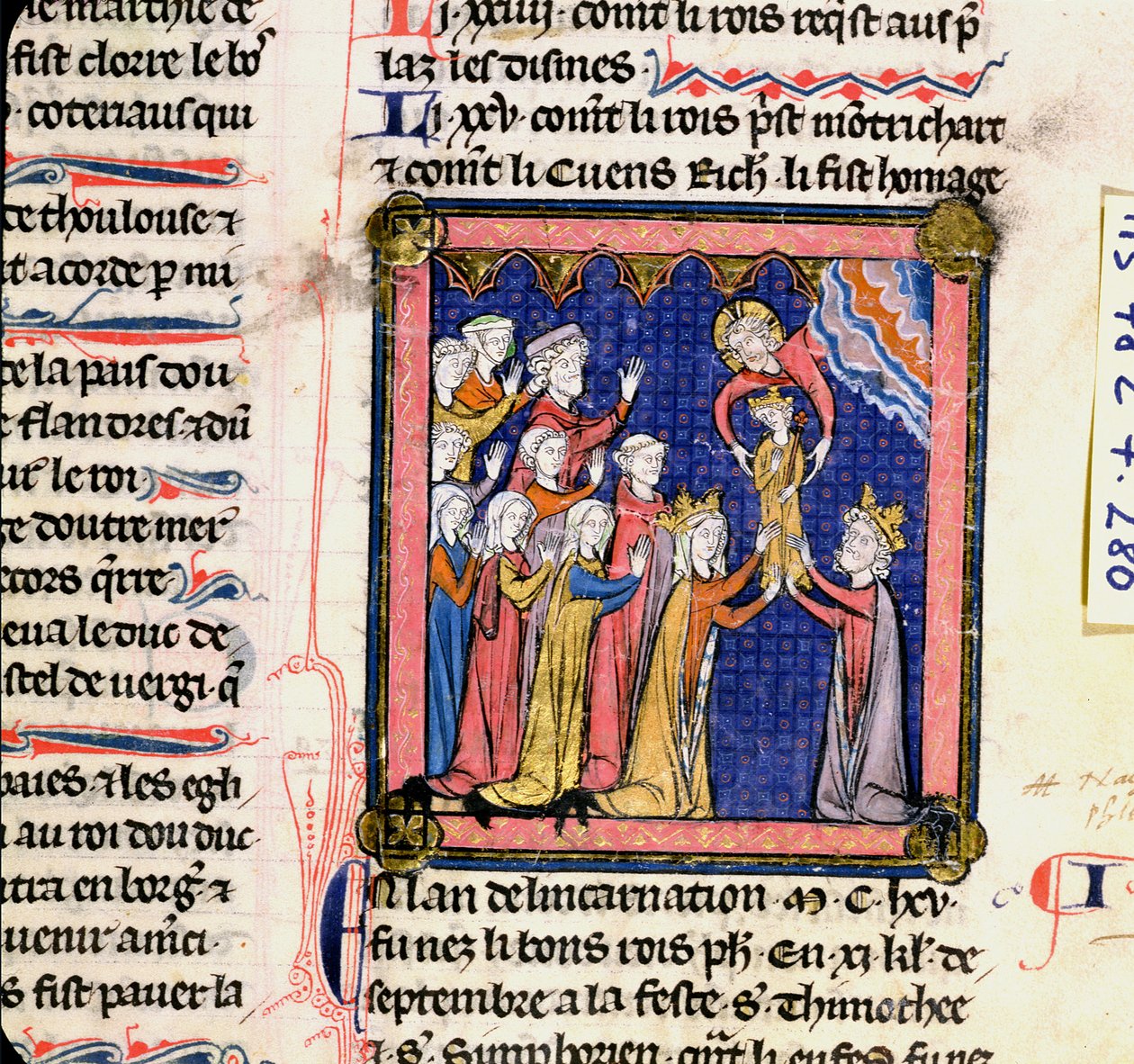 Ms 782 f.280 Fransa Kralı II. Philip (1165-1223), Chroniques de Saint-Denis