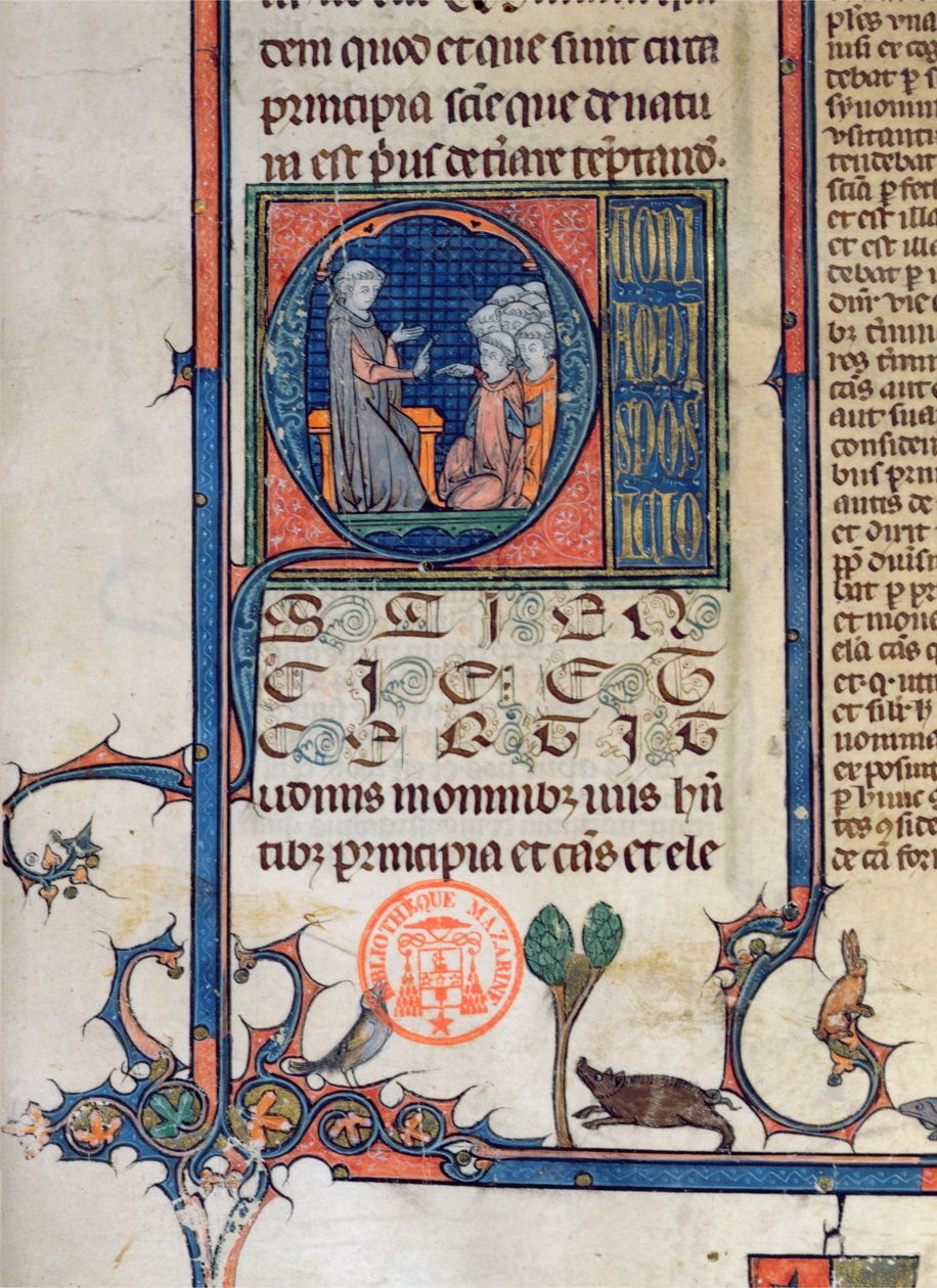 Ms 870 fo.5 Okul Sahnesi, 1494 by French School
