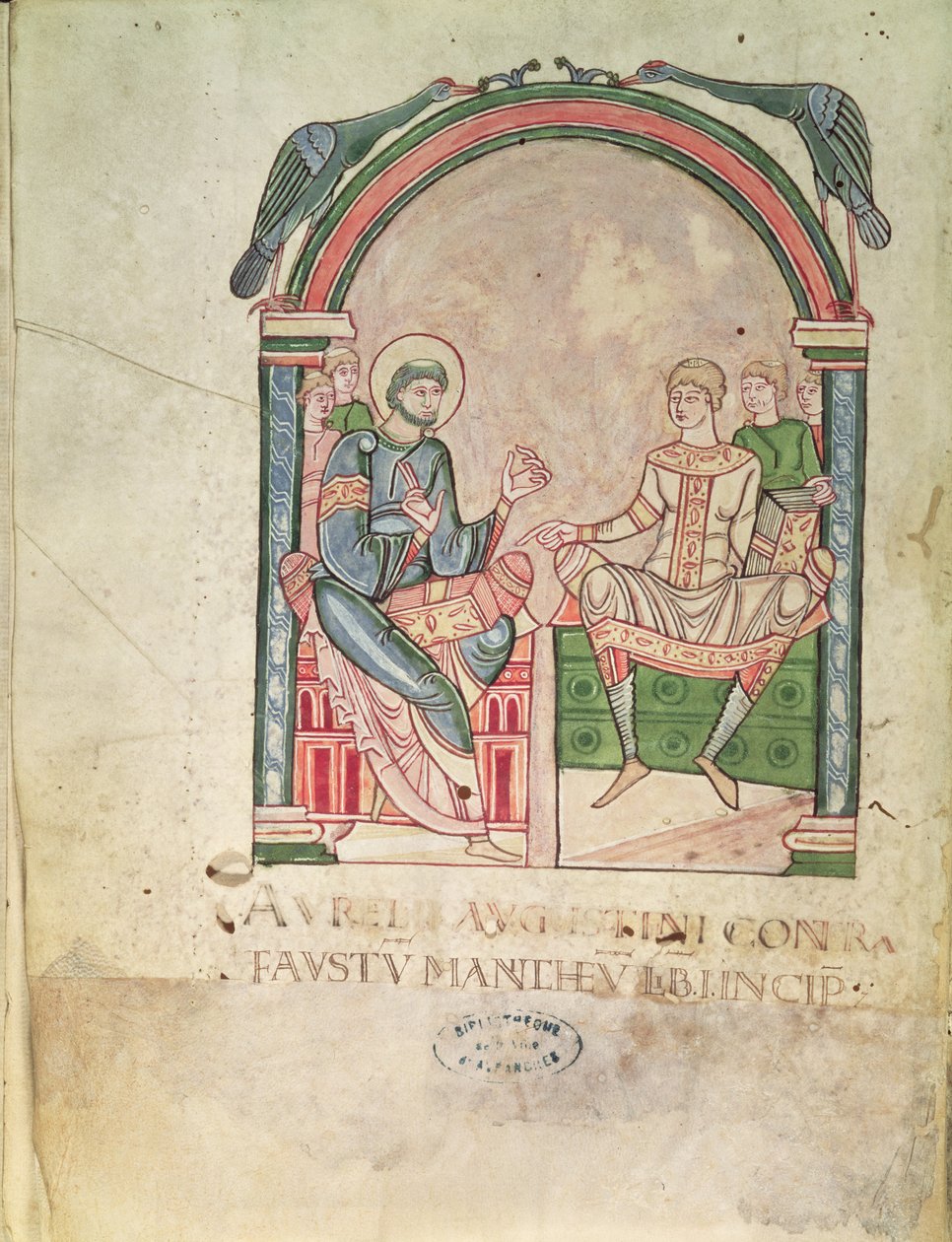 Bayan 90 St. Augustine Öğrencilerinin Önünde Faustus