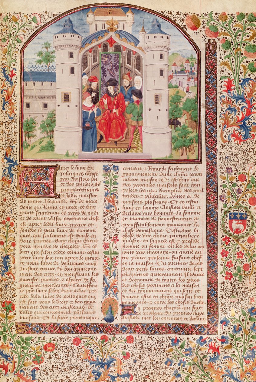 Ms 927 Fol.426 The Economics, from Ethics, Politics and Economics (Aristoteles