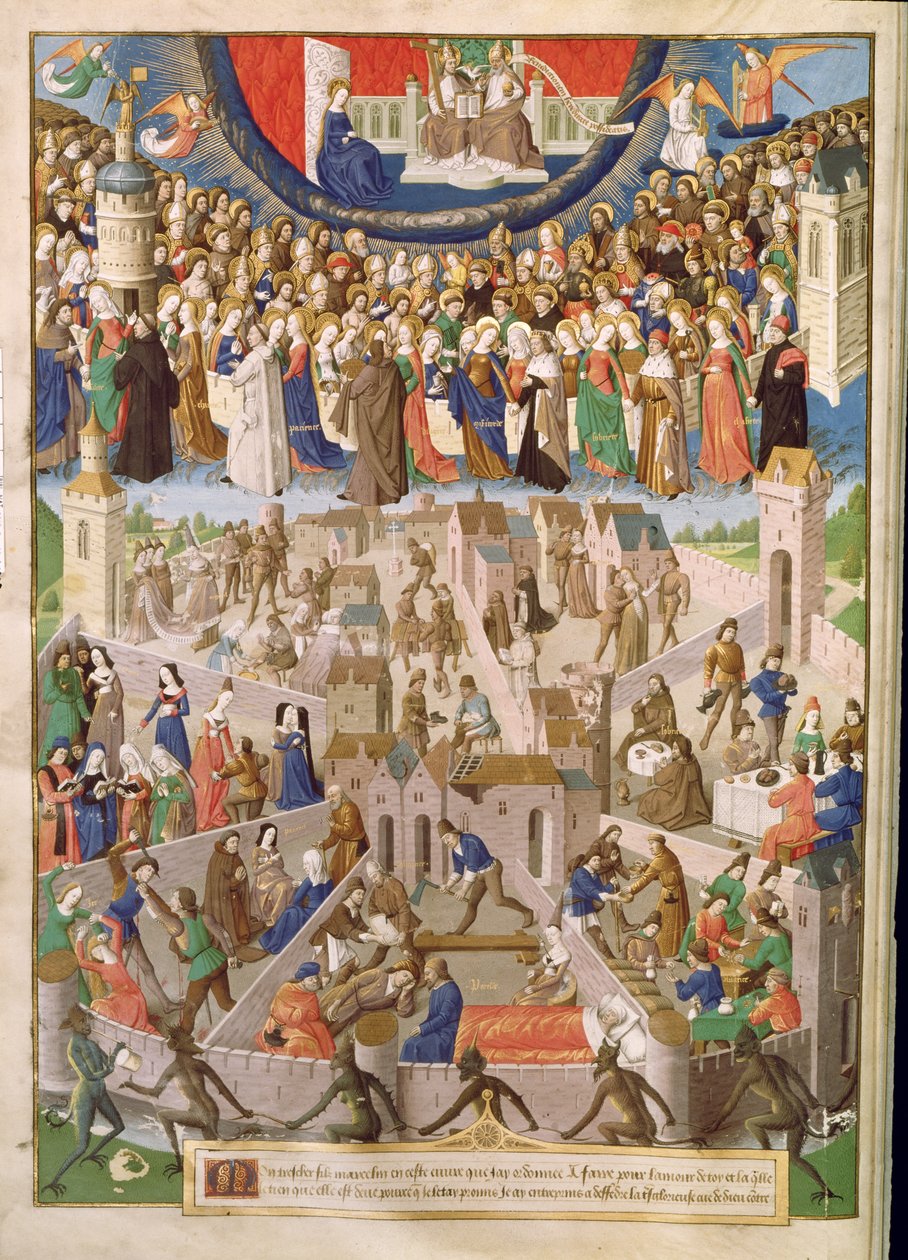 Ms Fr 18 Fol.3v The City of God, St. Augustine