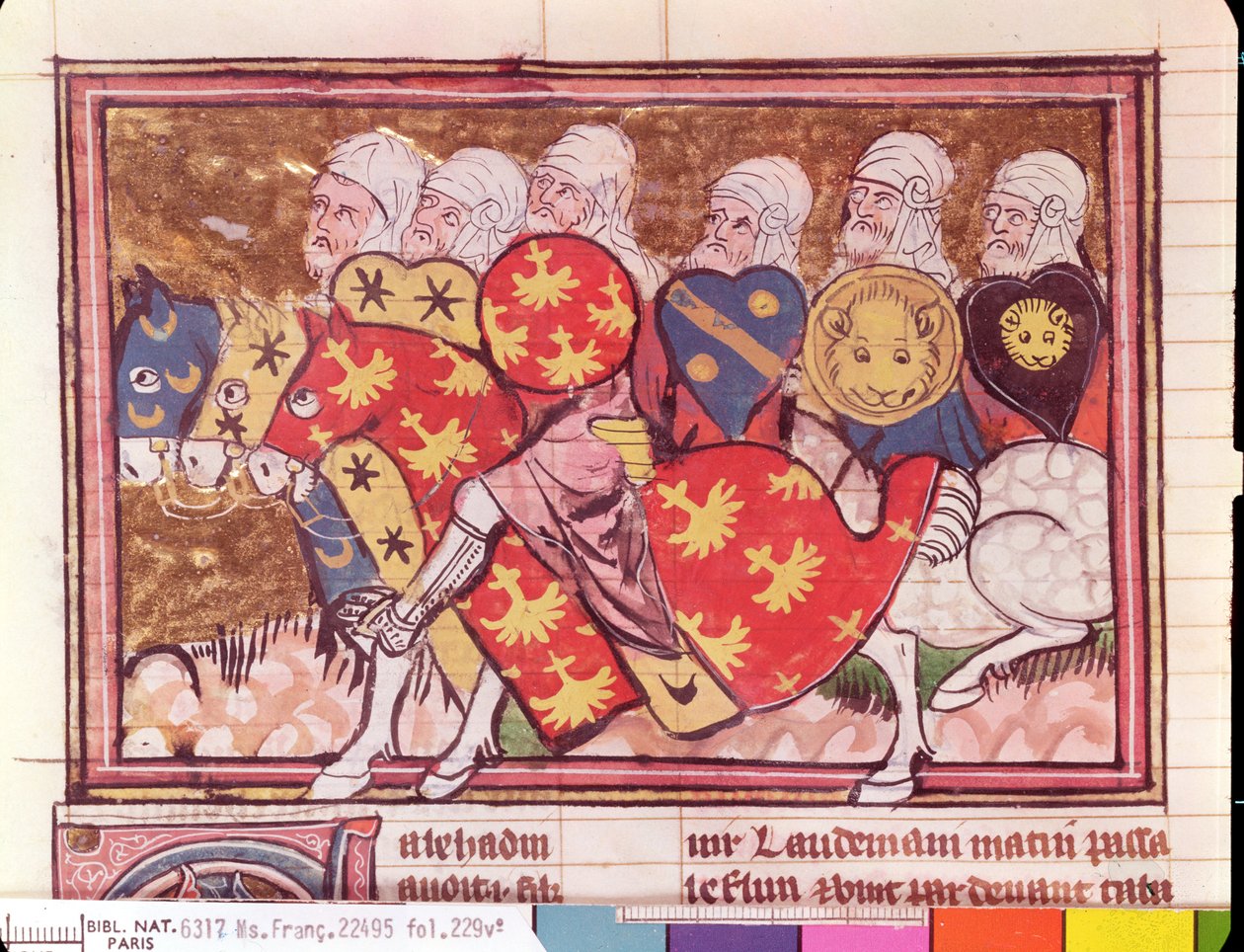 Bayan Fr 22495 Fol. 229 Saladins Army, Le Roman de Godefroi de Bouillon