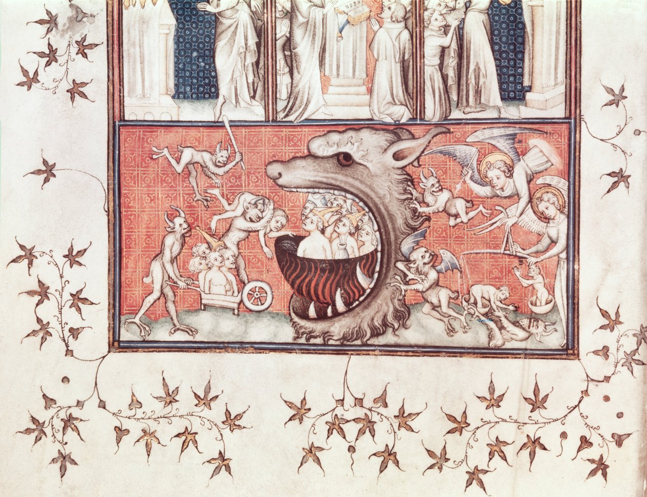 Ms Fr 22912 Fol.2v Cehennemin Detayı, Aziz Augustine (354-430) tarafından yazılan 