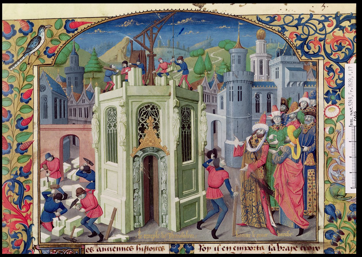 Bayan Fr 2629 fol.17 Sultan Omar, Tire William (c.1130-85) c.1470 tarafından Histoire de la conquete de Jerusalem