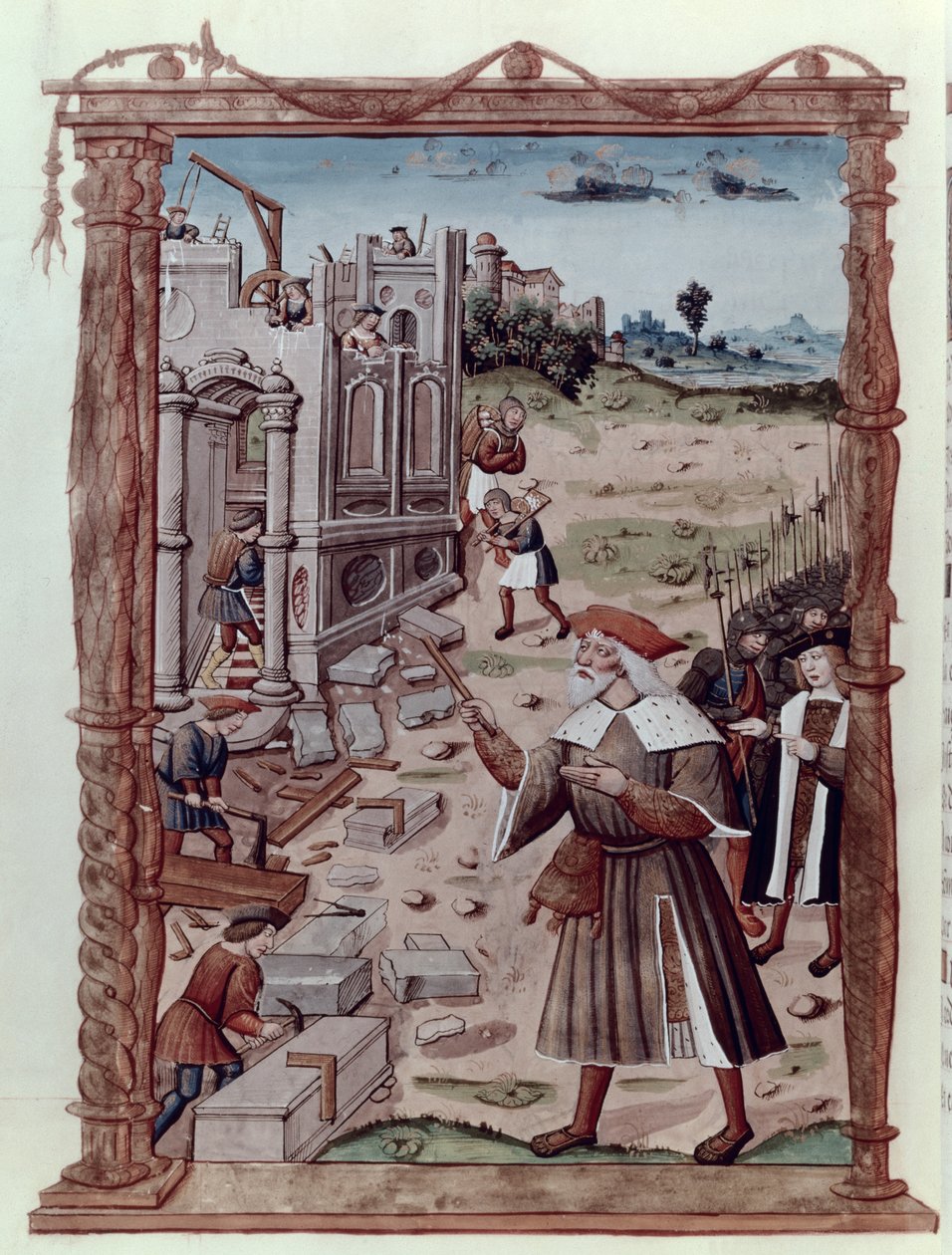 Bayan Fr 2820 fol.115v Charlemagne (742-814) Guillaume Cretin tarafından Recueil Sommaire des Chroniques Francaises