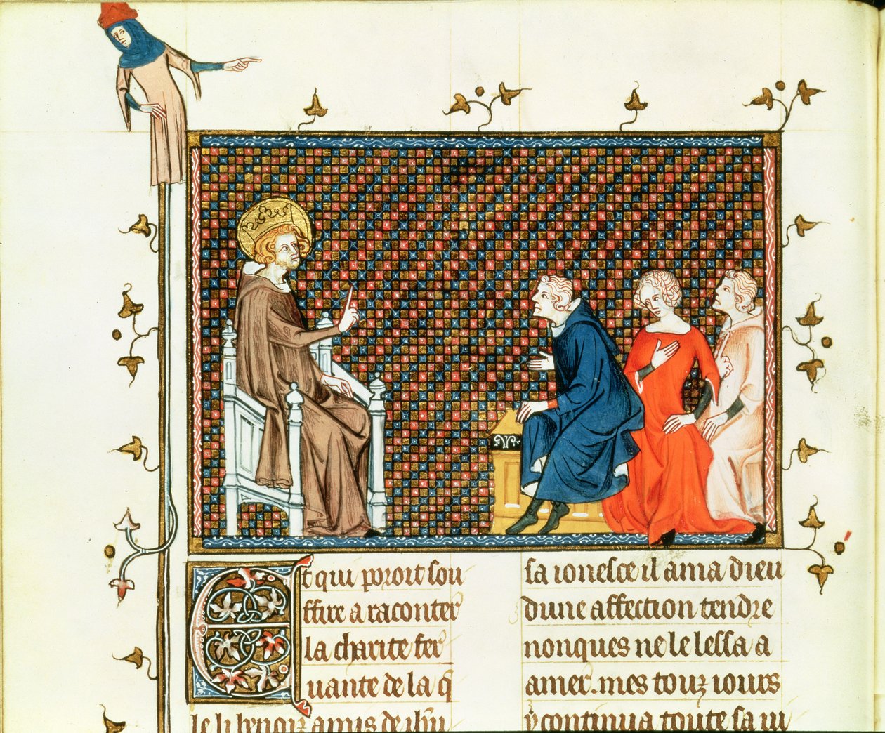 Bayan Fr. 5716 fol.44 St. Louis çocuklarına öğretiyor, St. Louis