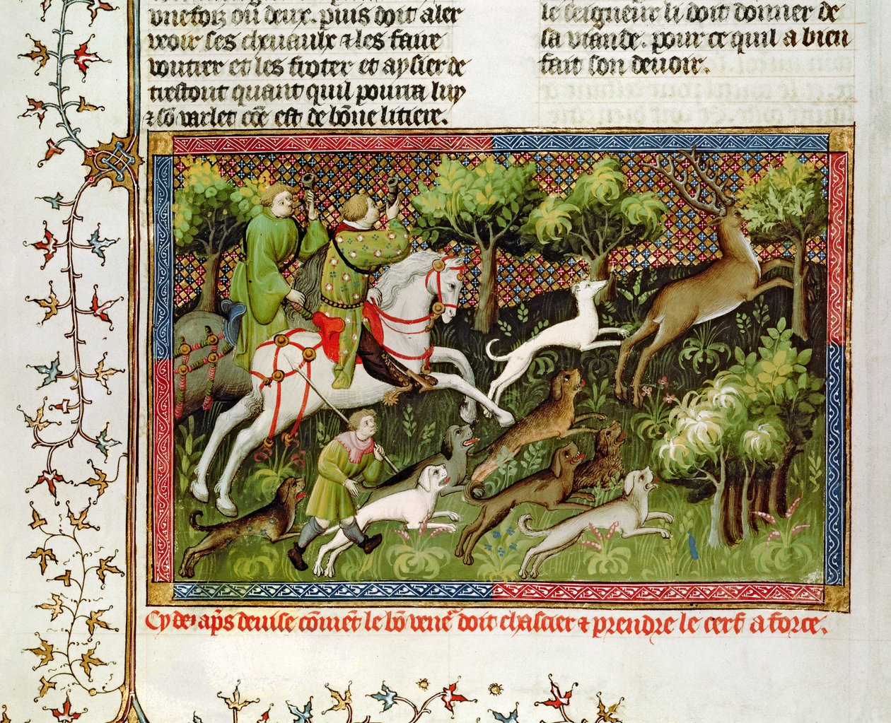 Bayan Fr 616 fol. 77 Geyik Avı, Livre de la Chasse