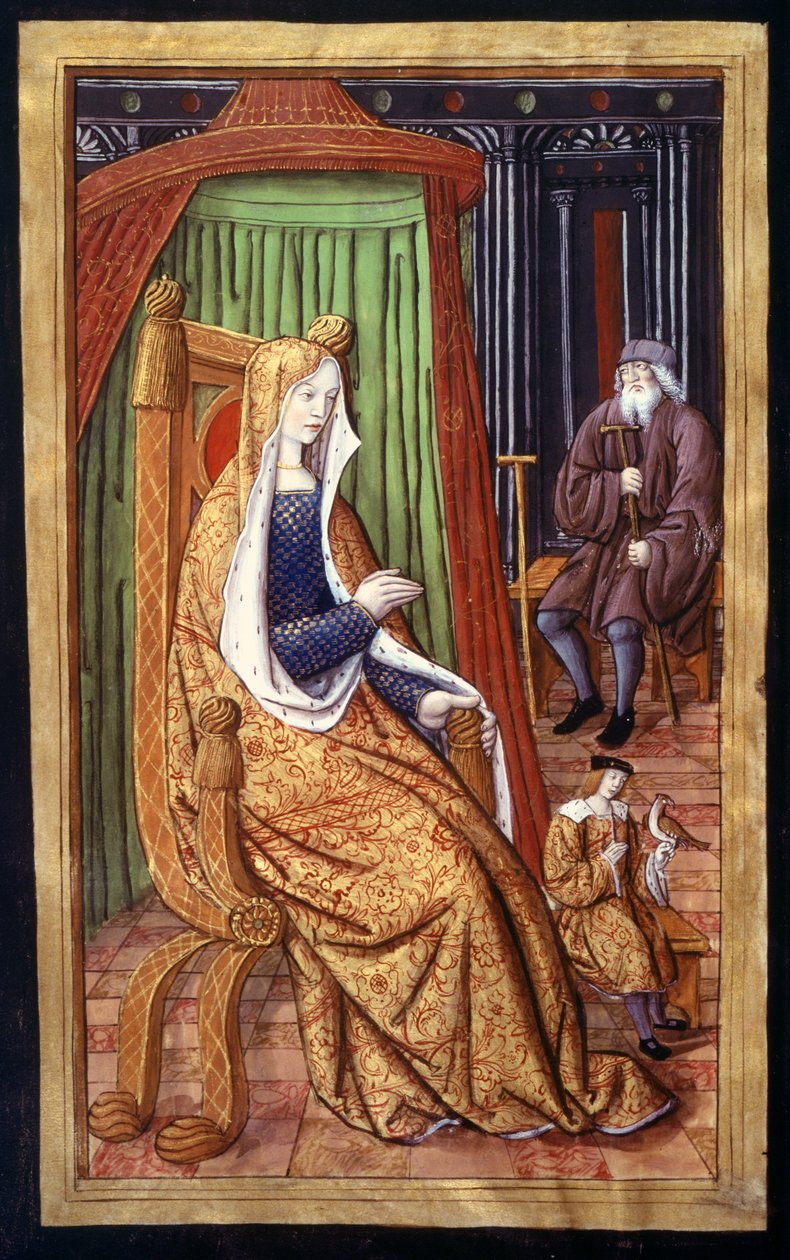 Bayan Fr. 874 fol. 8 v A Noble Woman, Ovids Mektuplarından, 1496-1502 by French School