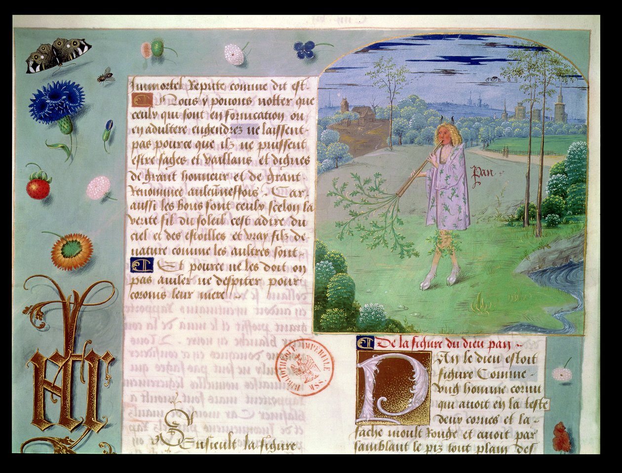 Ms Fr 9197 fol. 187 Pan, Book of Chess DAmour'dan by French School