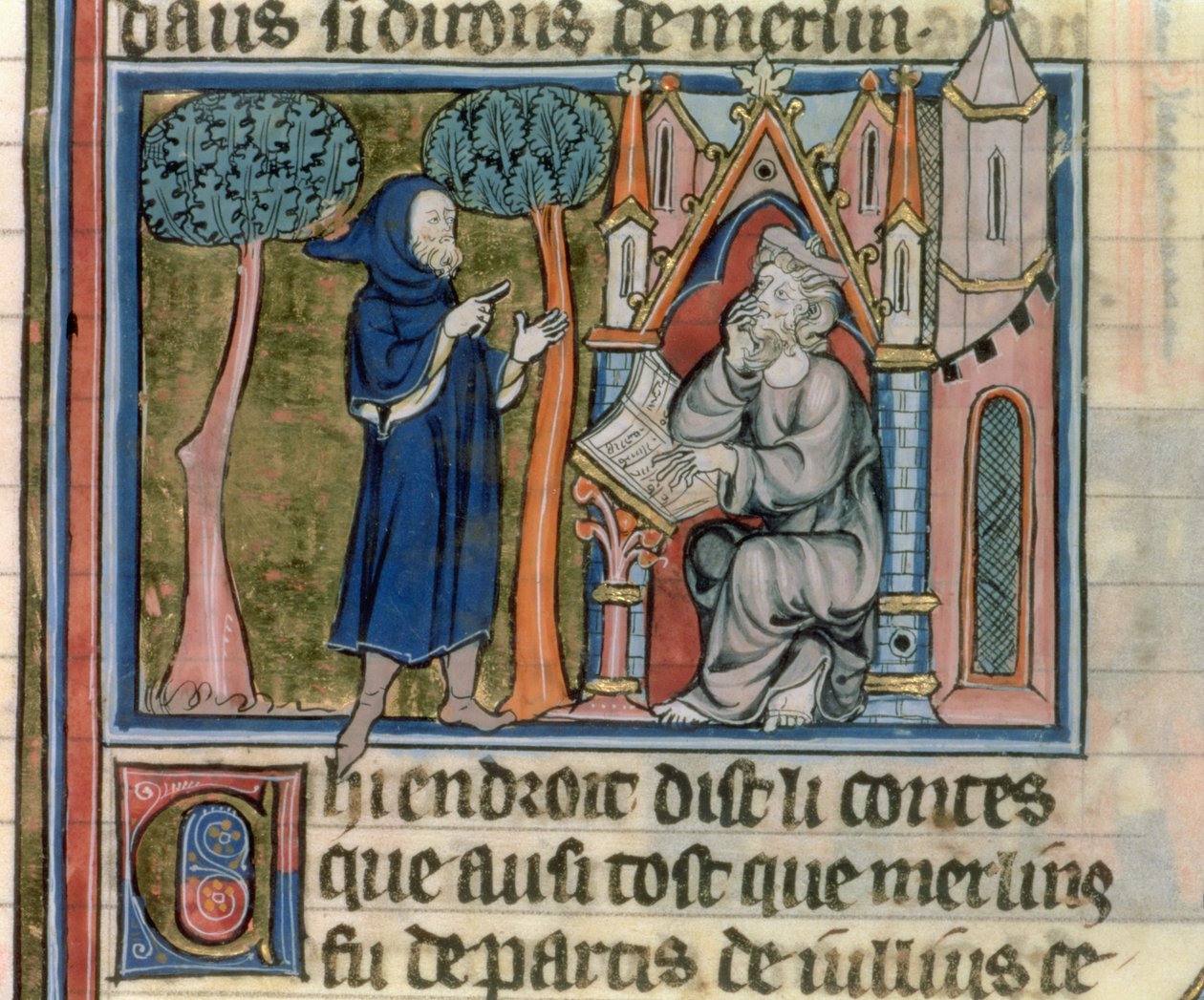 Bayan Fr. 95 f.268 Merlin hikayeyi Blaise