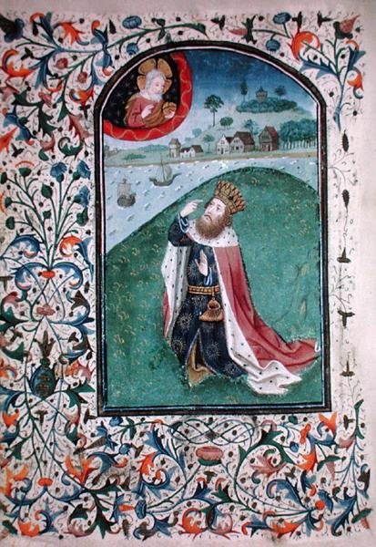 Bayan Gen 288 f.131v Vision, c.1460 (parşömen) by French School