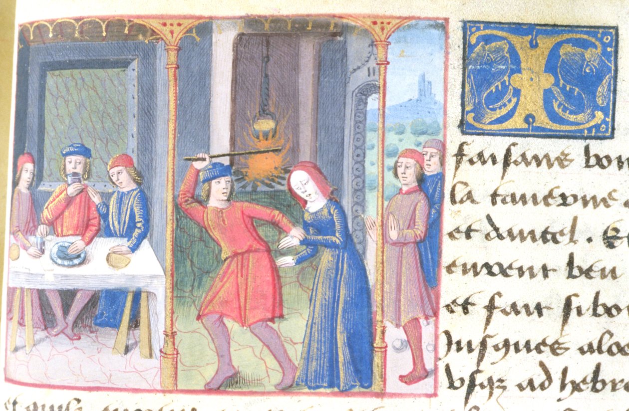 Ms Hunter 252 f.193r Yemek, Les Cent Nouvelles Nouvelles