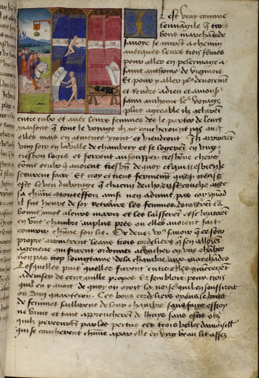Ms Hunter 252 f.75v Hostel, Les Cent Nouvelles Nouvelles