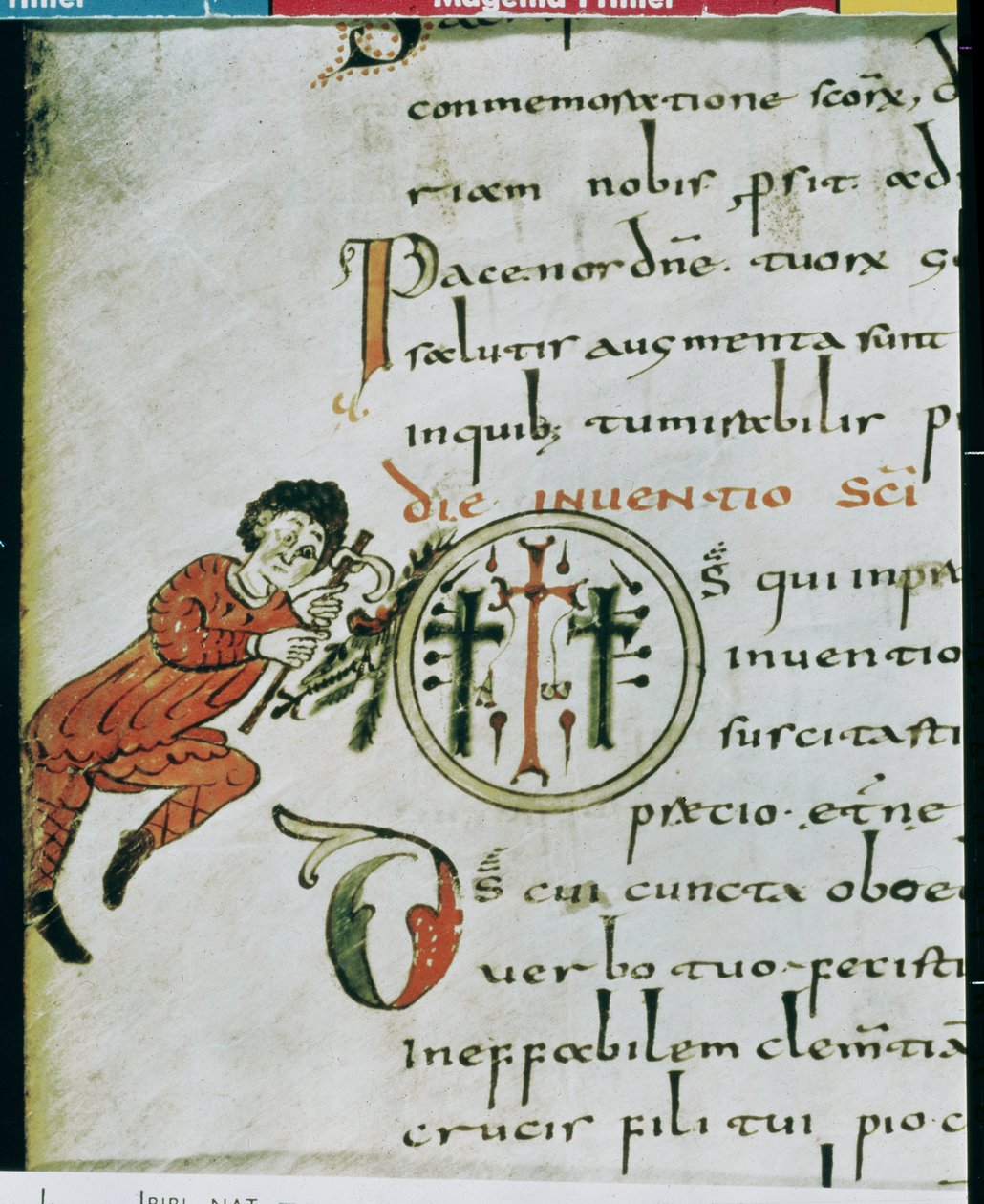 Ms Lat 1248 fol.76v Gellone Kutsal Kitabından tarihlendirilmiş ilk O by French School