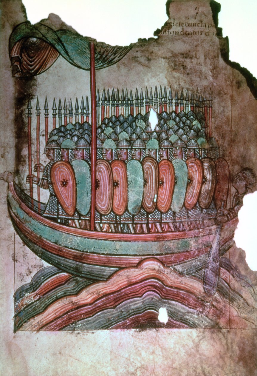 Ms Lat 1390 fol.7 Norman askerleri, La Vie de Saint Aubin dAngers