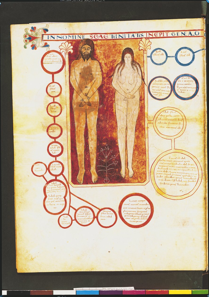 Ms Lat 8878 fol.5v Adem ve Havva ve İsa