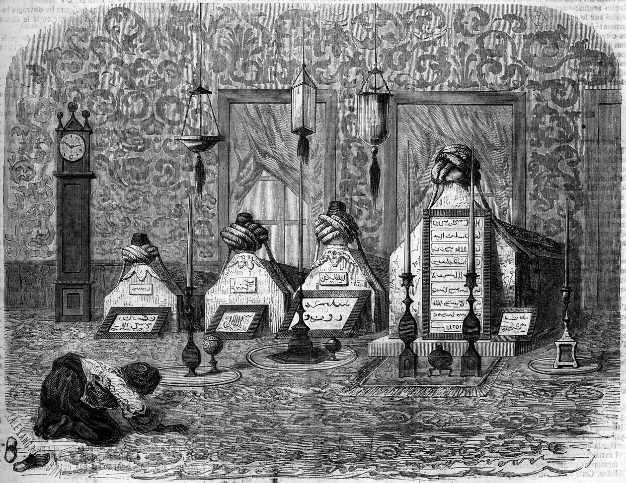 Müslüman cenaze sanatı: çalkantılı dervişlerin türbeleri (mezarları). Üsküdar, Türkiye by French School