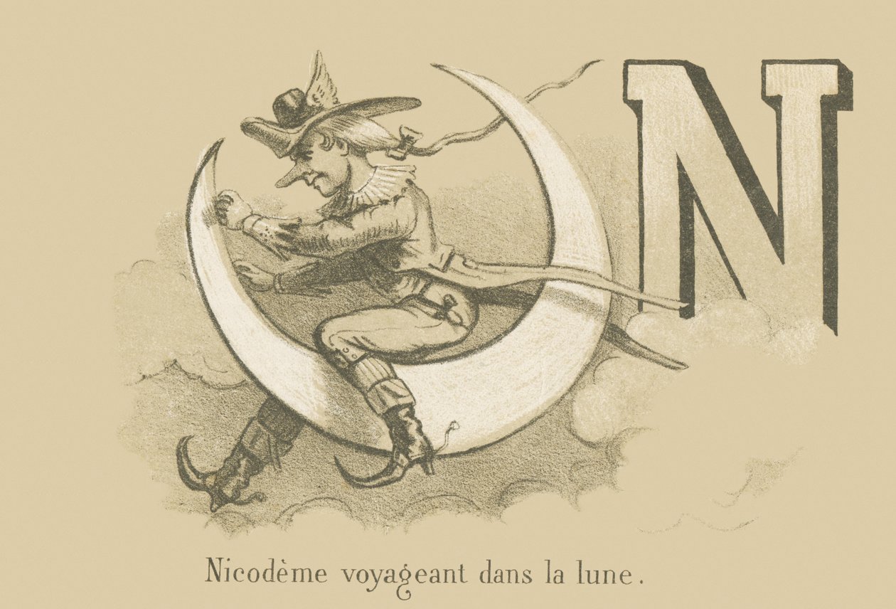 N: Ayda seyahat eden Nicodeme by French School