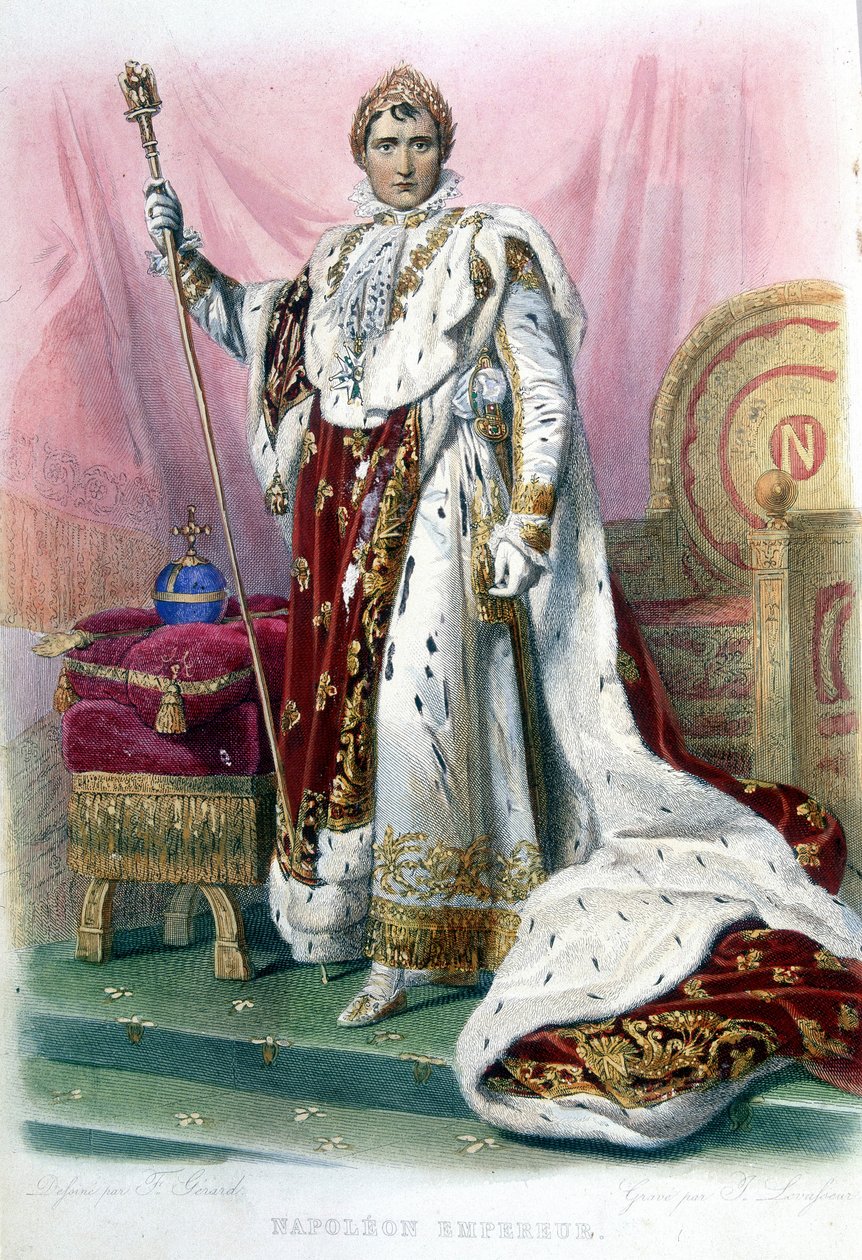 Napolyon I, Sacre tarafından kostümlü - “” Fransız Plutarch””” by French School