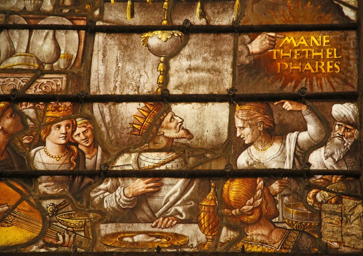 Nebukadnezar ve duvardaki yazı by French School