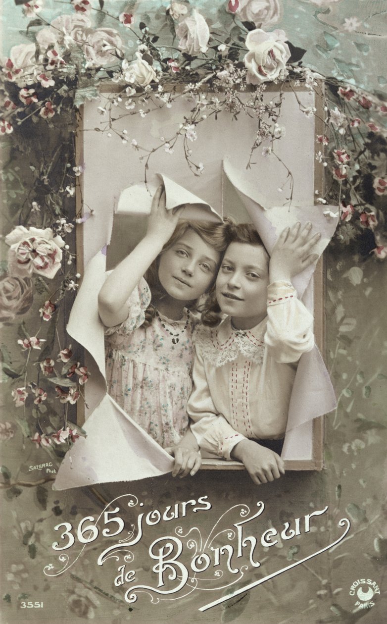 Yeni yıl tebrik kartı, 20. yüzyılın başlarında by French School