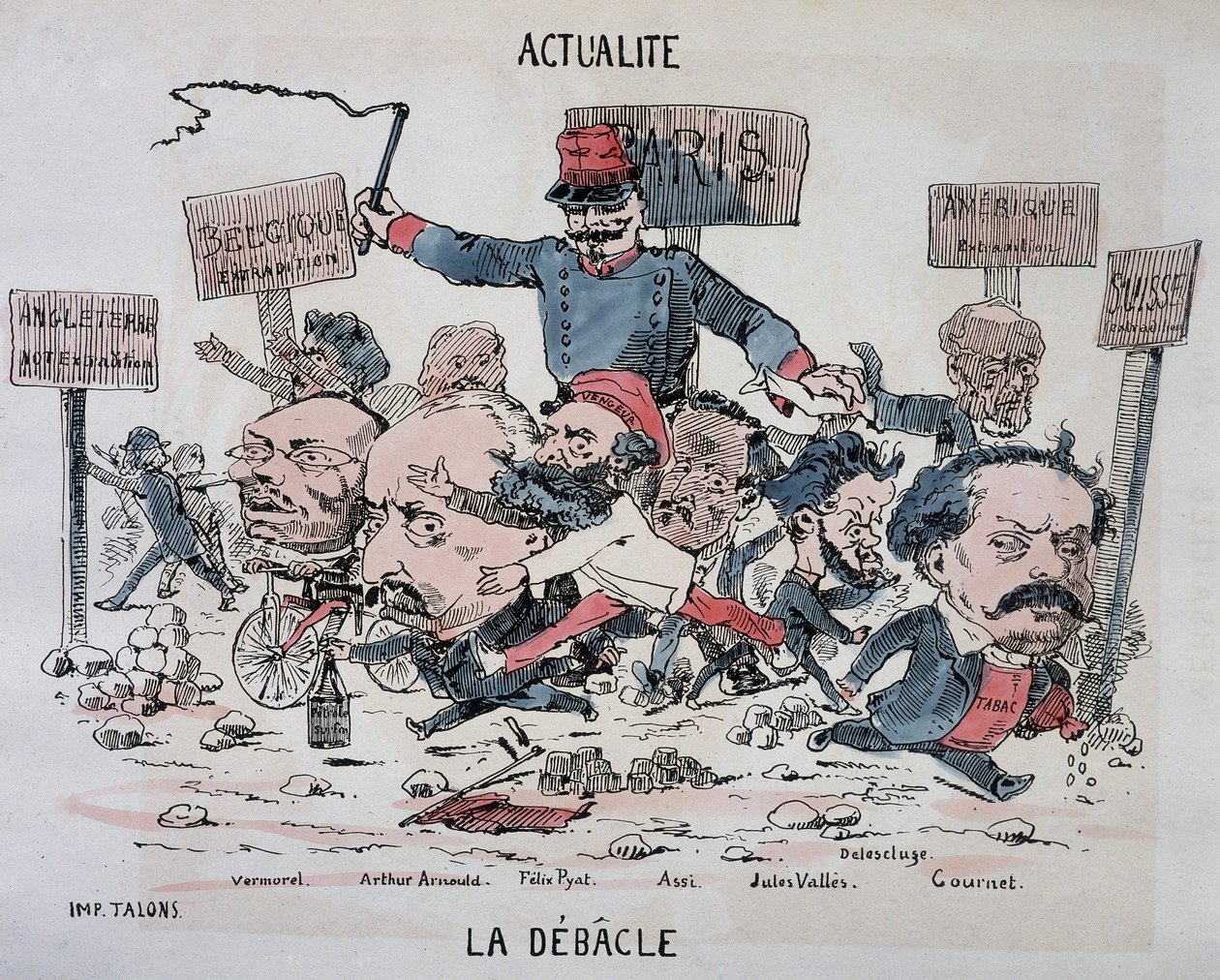Haberler: La déblacle: Vermorel, Arnould, Pyat, Assi, Vallès, Delescluze ve Gournet Komün