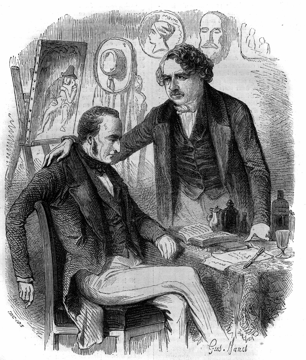Nicephore Niepce (1765-1833) ve Louis Daguerre (1787-1851), Fransız mucitler, fotoğrafın öncüleri. 1852