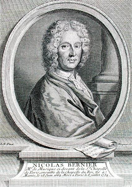 Etienne Fiquet (1719-94) tarafından oyulmuş Nicolas Bernier (1665-1734) (gravür) by French School