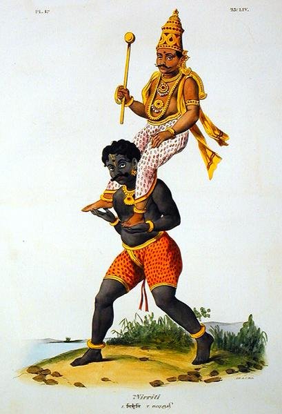 Nirriti, C. de Motte (1785-1836) tarafından oyulmuş (renkli taş) by French School