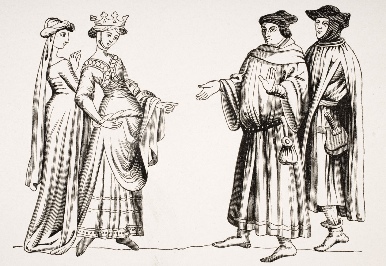 Noble Lady ve Maid of Honor ve Two Burgesses, 