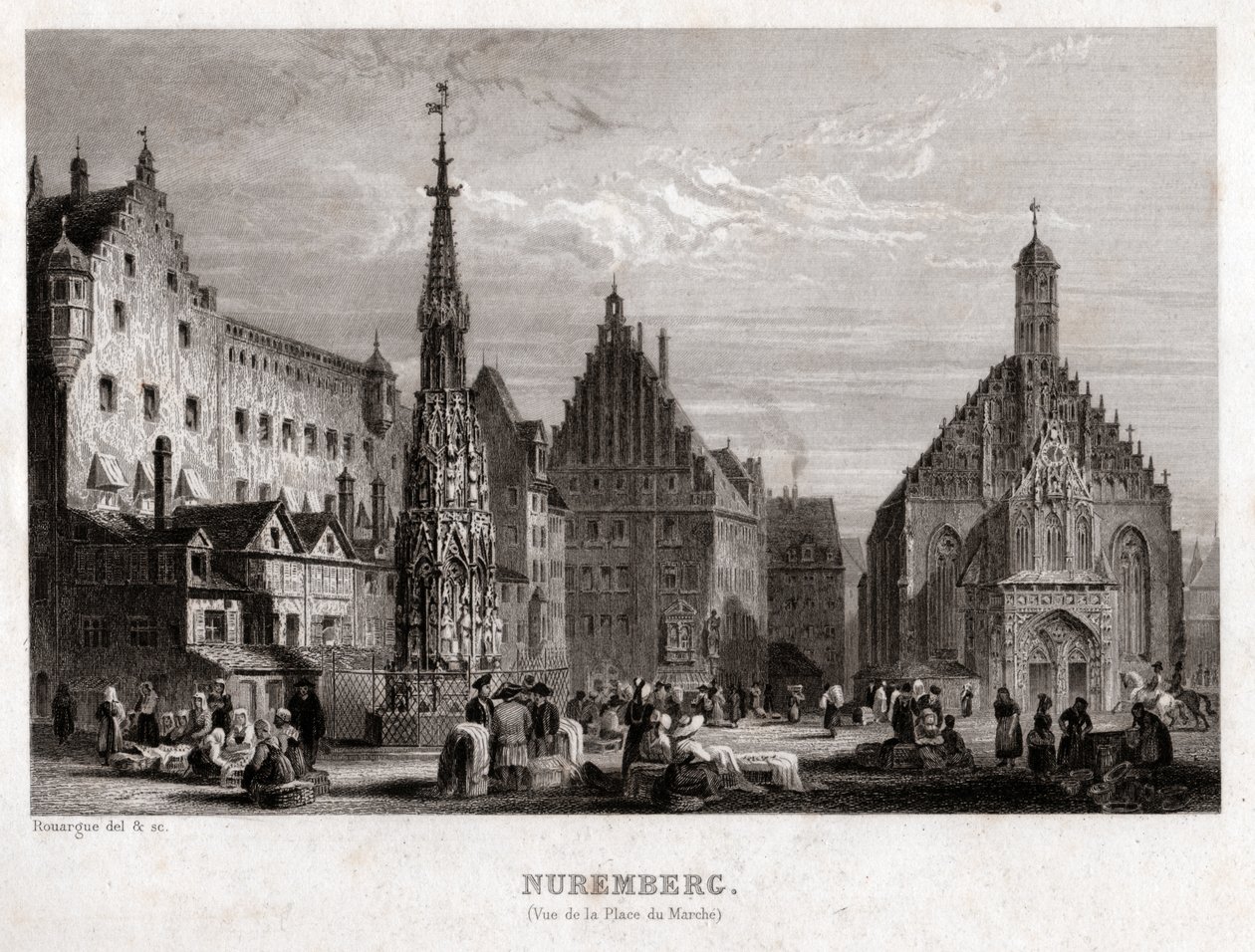 Nürnberg. (gravür, yaklaşık 1830) by French School