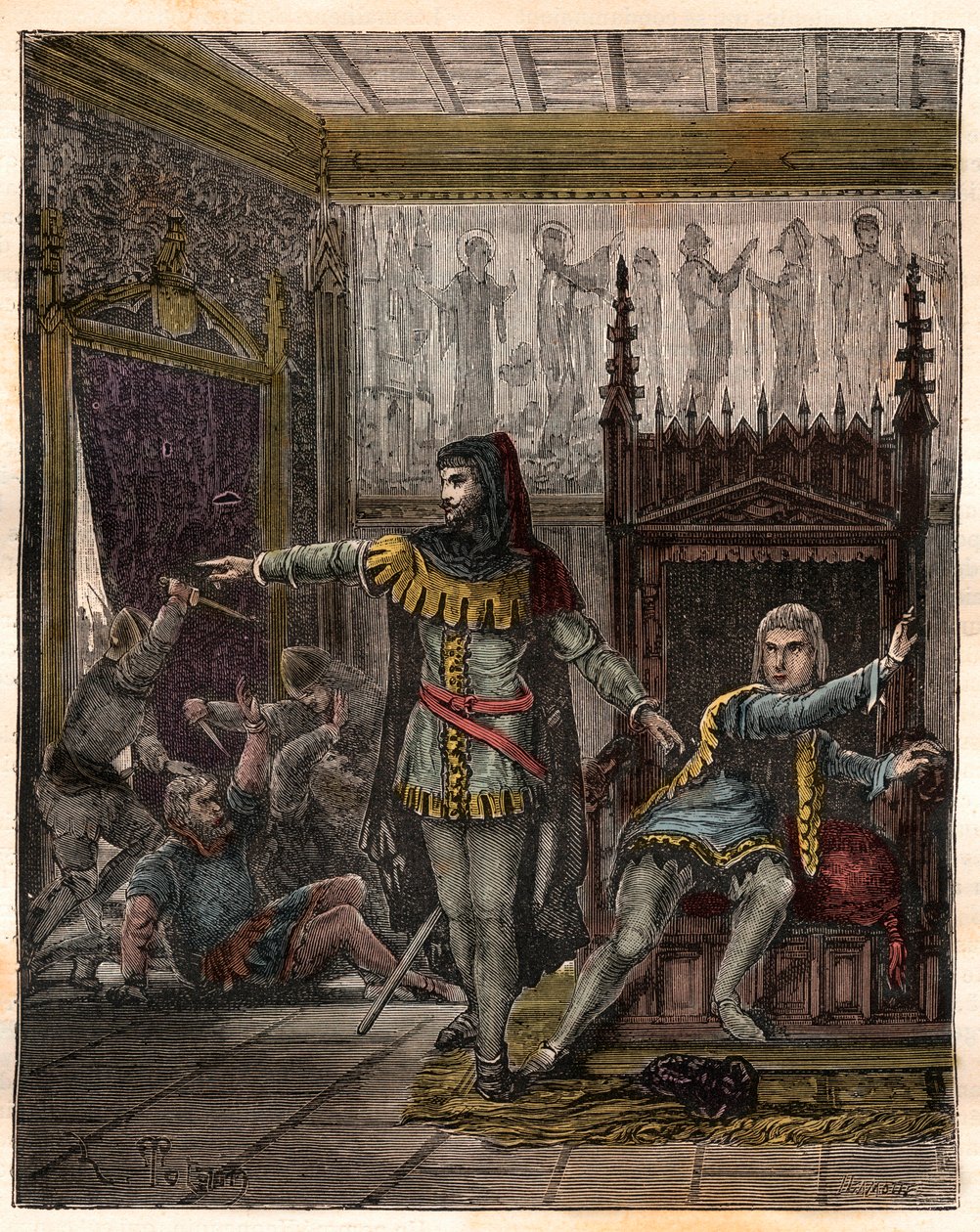 Yüz yıl savaşları: “” İki bakanı (marechaux) öldüren yunus Charles (sonra Charles V) (1338-1380) (Fransa