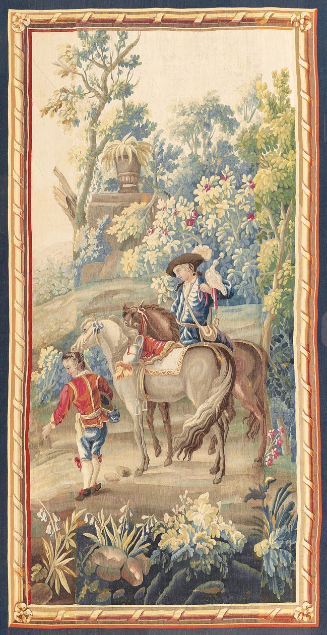 Louis XVI pastoral duvar halılarından biri, Aubusson, c.1775 by French School