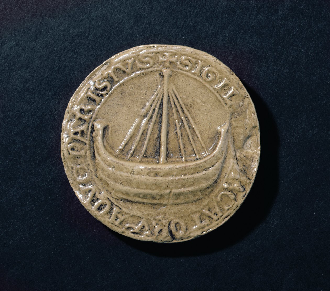 Paris şehrinin hayatta kalan en eski mühürlerinden biri, c.1210 (balmumu) by French School