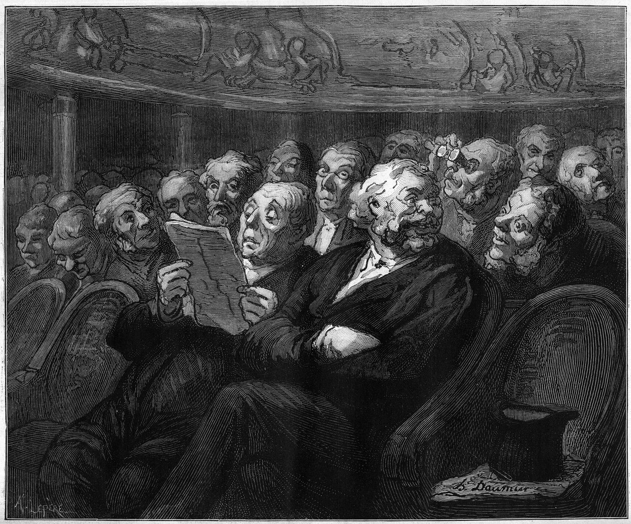 Orkestra sandalyeleri. Honore Daumier
