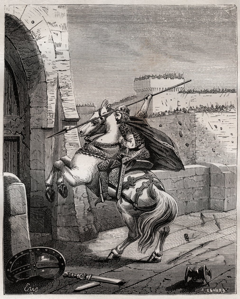 Paris'ten önceki Kutsal Roma İmparatoru II. Otto - Roux (955-983) olarak bilinen Kutsal İmparatorluğun II. Otton'u, Paris'e girememekten rahatsız olur (Paris karargahı, 978), şehrin surlarının altına doğru ilerler ve kendi topraklarını diker. k by French School