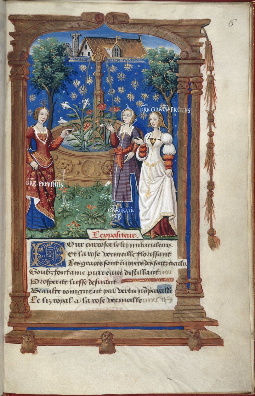 Fontaine du Ponceau'daki yarışma. Mary Tudor'un Fransa Kralı XII. Louis ile evliliği konusundaki bir elyazmasından. by French School