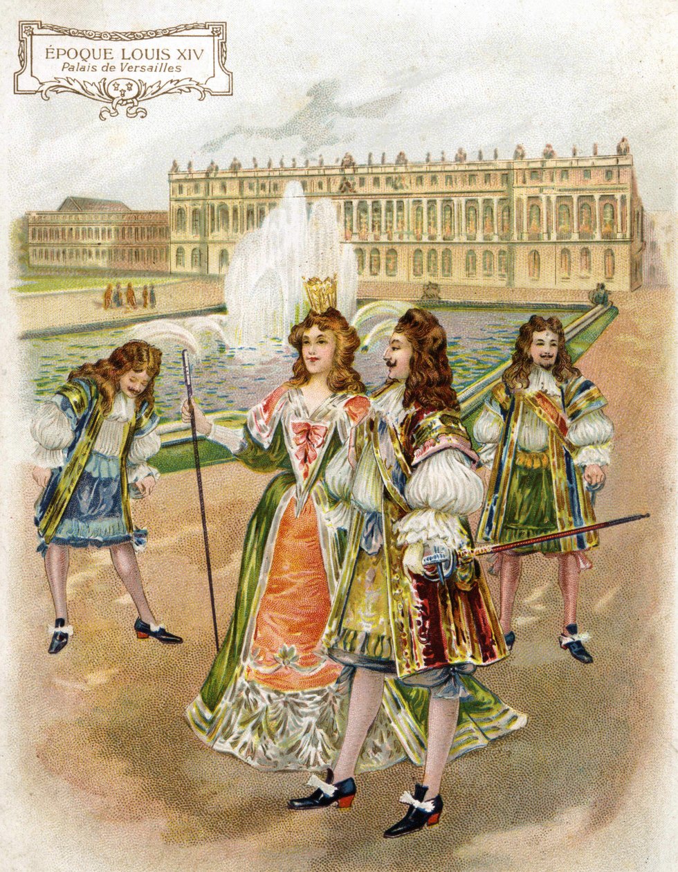 Louis XIV zamanında Versay Sarayı. by French School