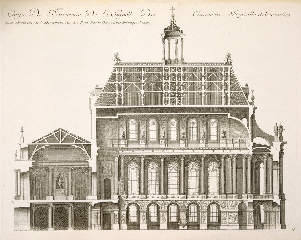 Palais du Louvre: Kraliyet Şapeli, bölüm, c.1720