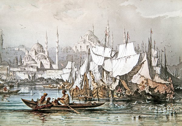 Sultanahmet Camii ve Ayasofya ile Konstantinopolis