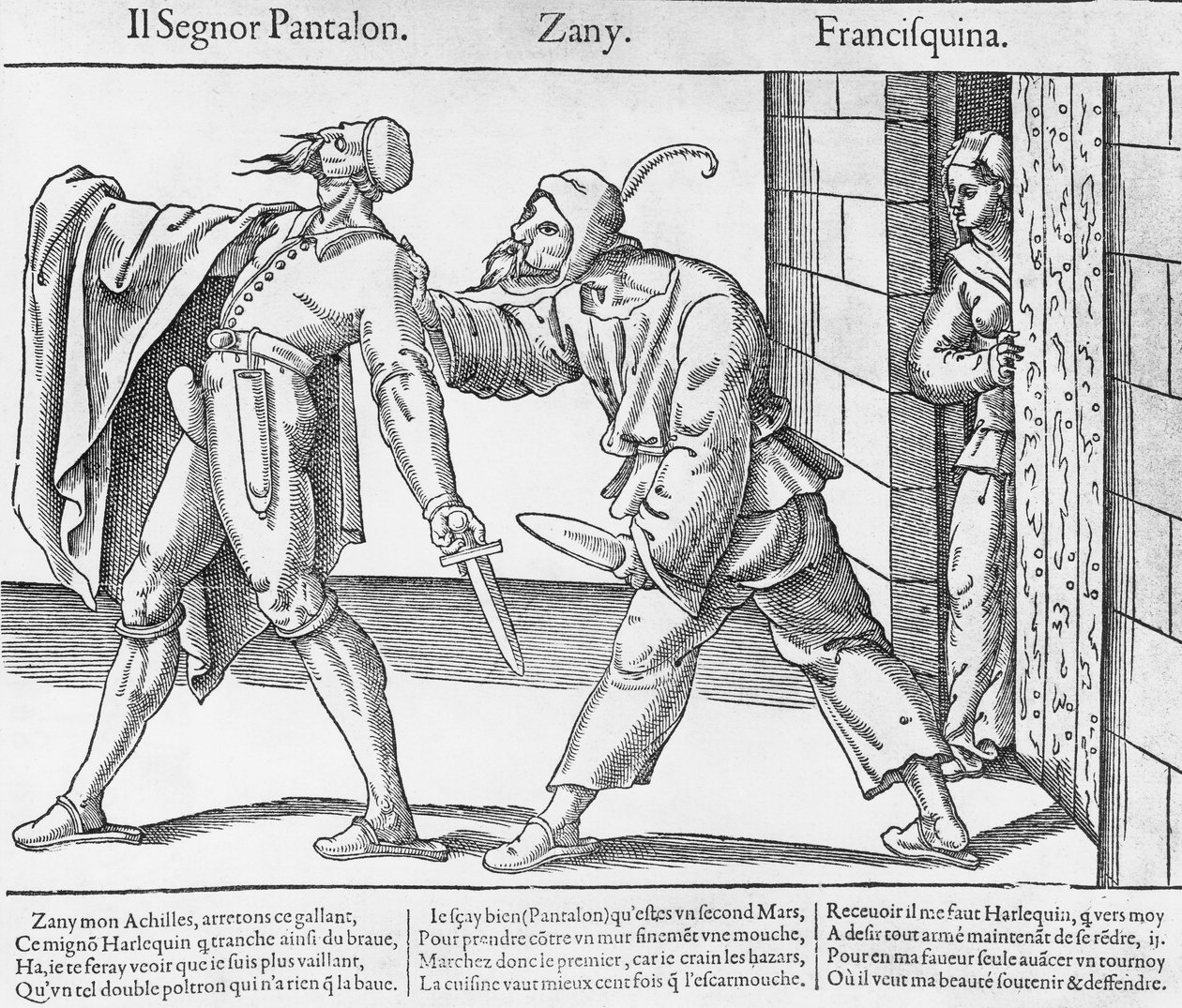 Pantalone, Zanni ve Franceschina, İtalyan Commedia dell