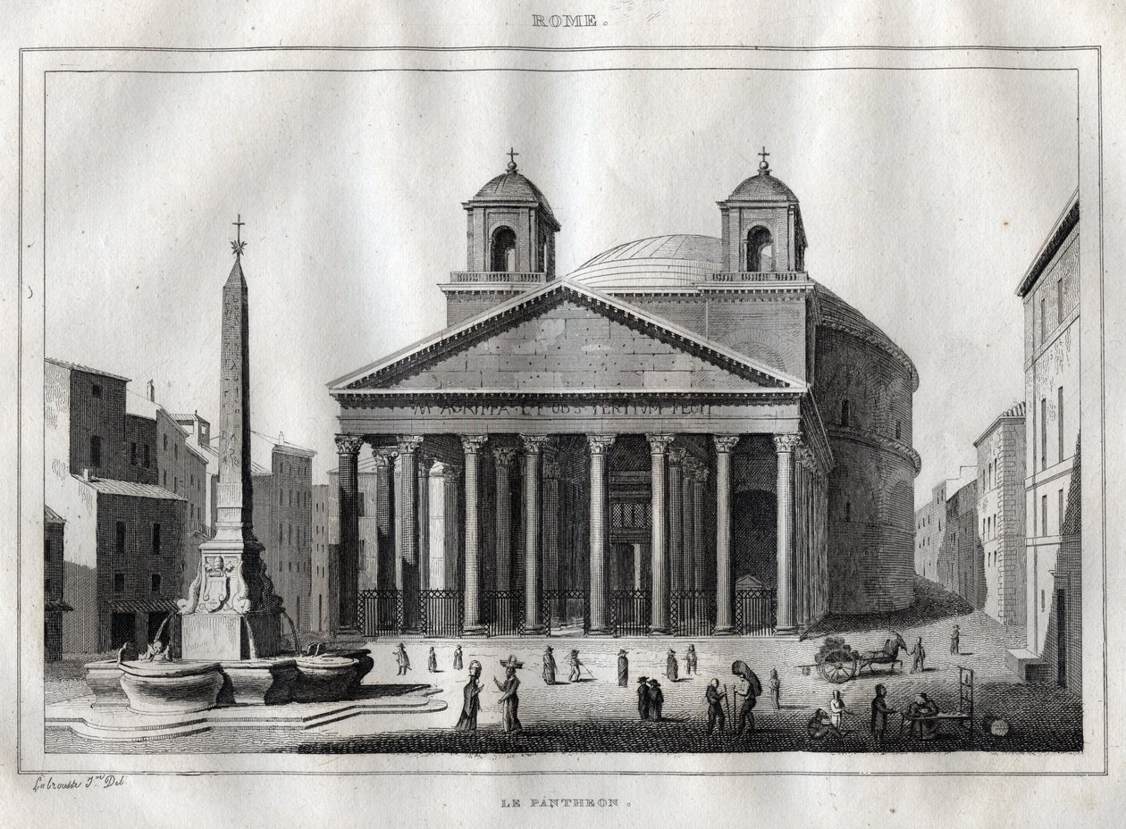 Pantheon - Roma - Roma - “İtalya Pitoresk”inden Gravür - İtalya