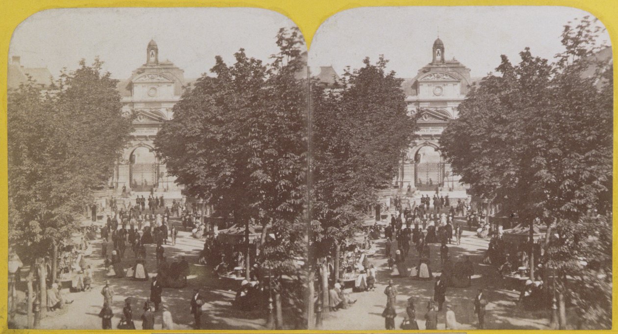 Paris, Arts et Metiers Halk Bahçesi, stereoskopik görünüm, 1860 dolayları by French School