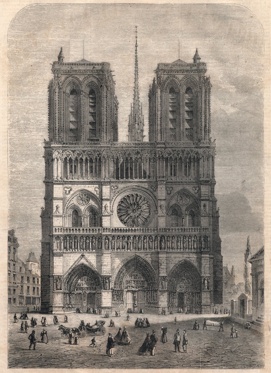 Paris: Notre Dame. 19. yüzyılın ortalarında katedrali restore eden Eugene Viollet le Duc