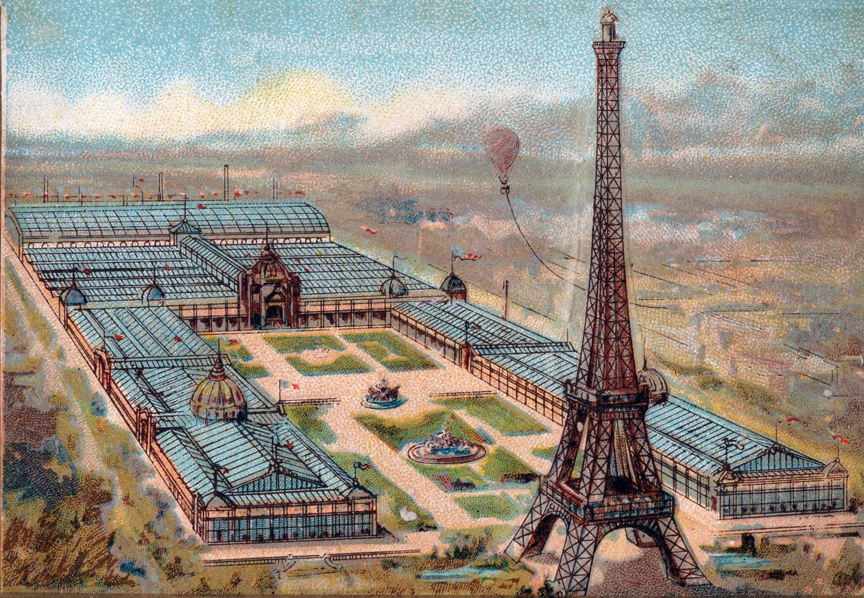 Paris. 1889 Evrensel Sergisi: Eyfel Kulesi. by French School